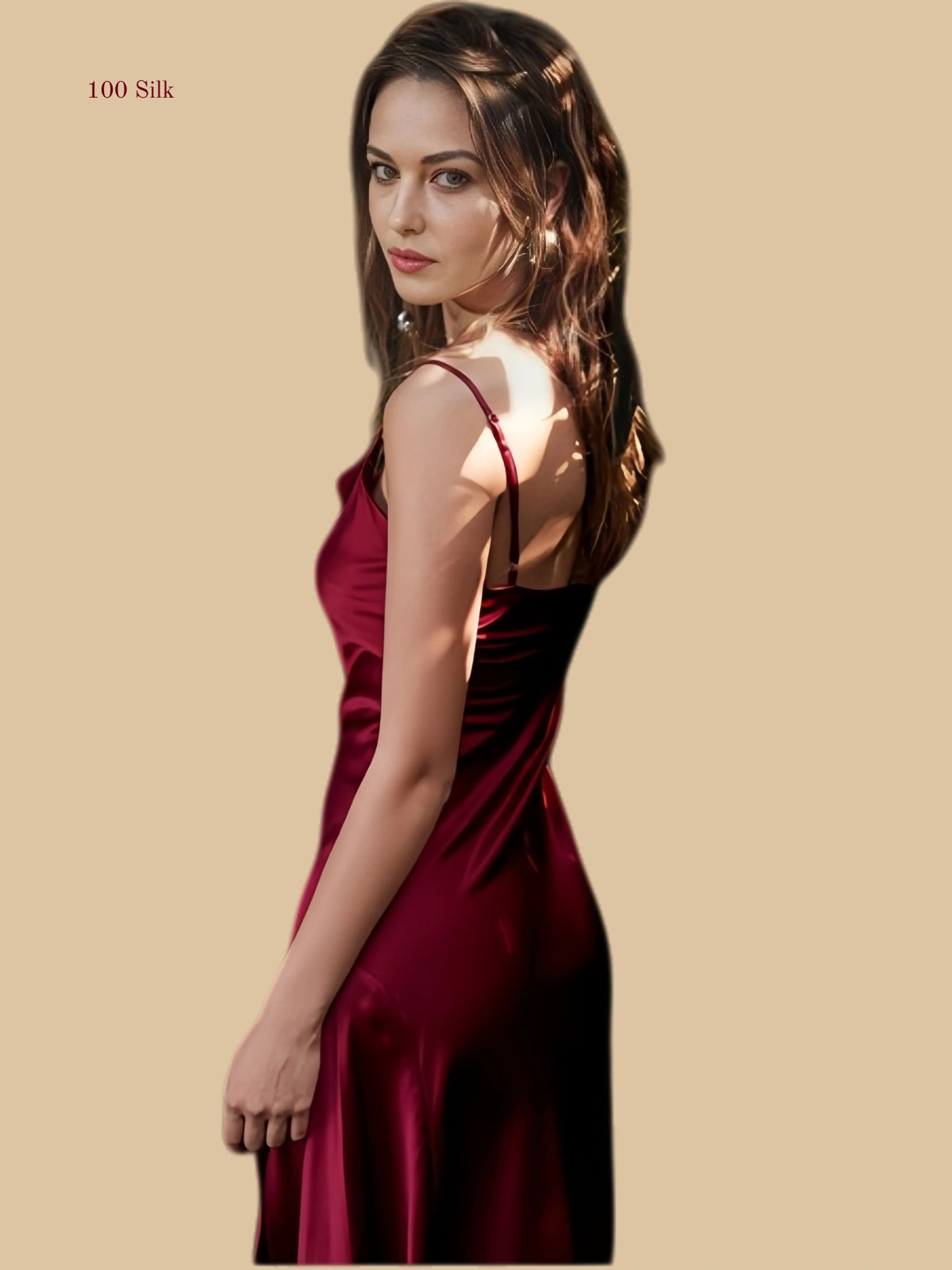 Elegant Silk Women's Slit Skirt - 100% Mulberry Silk Silk Nightgown And Robe Set | Silkgala