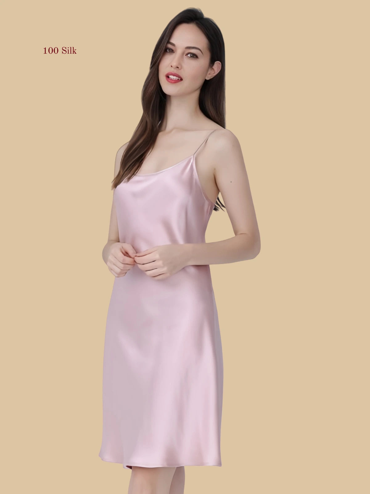 Elegant Silk A Line Slip Dress