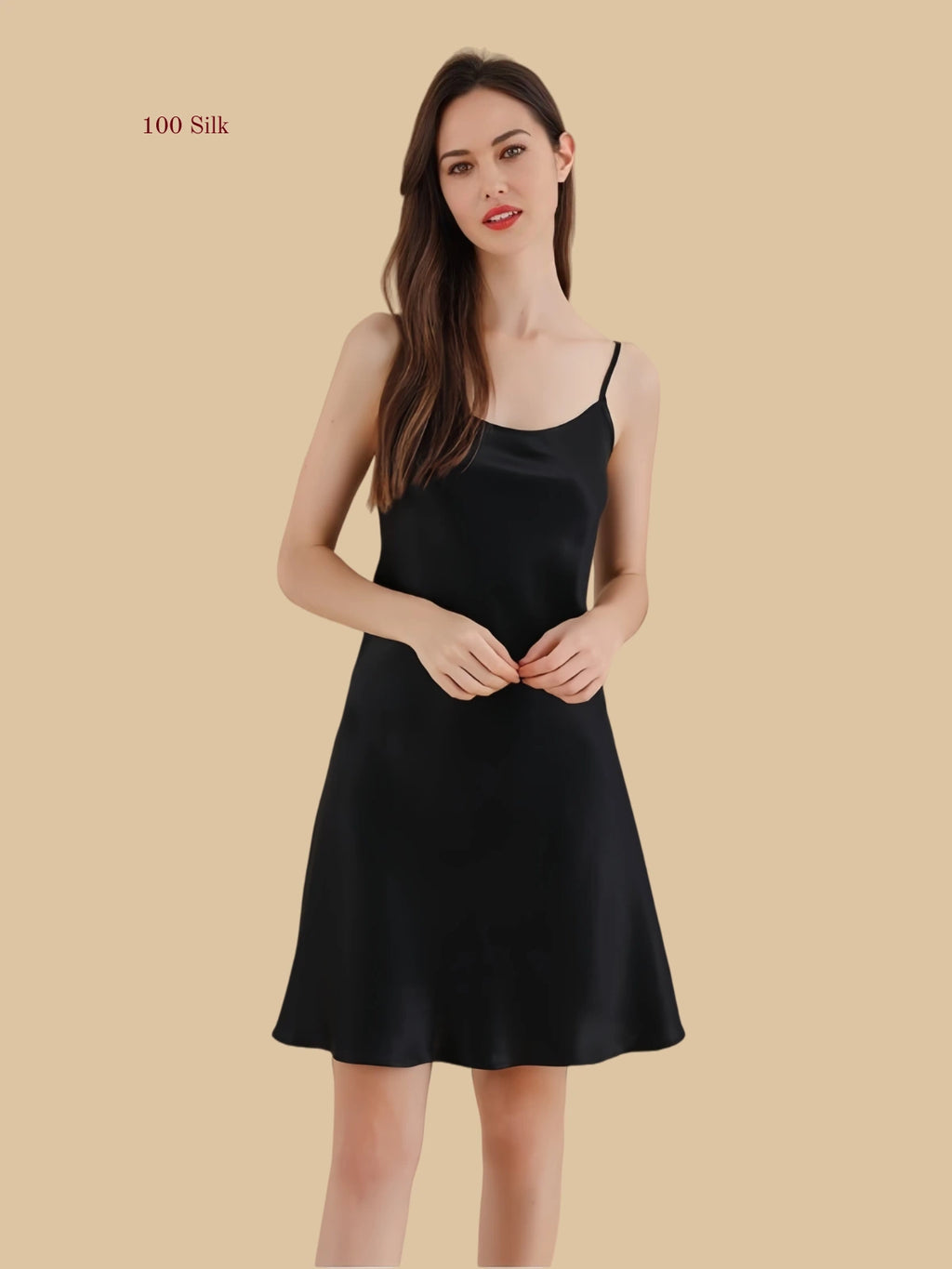Elegant Silk A Line Slip Dress