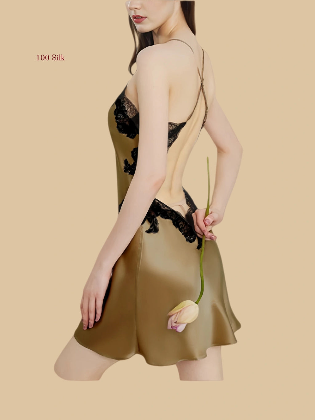 Fashionable Silk Women's Backless Dresses