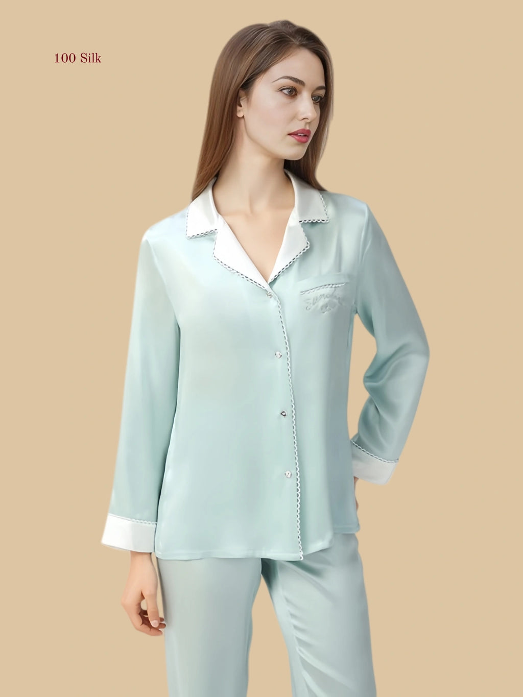 Fresh Silk Women's Button Up Pajama Set