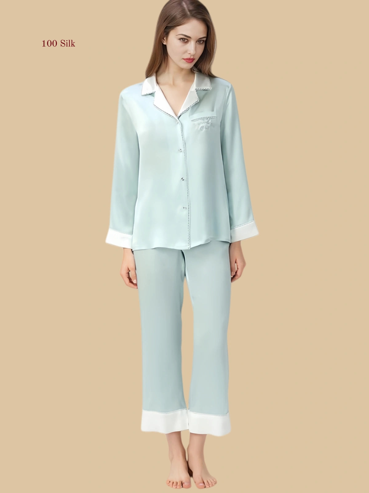 Fresh Silk Women's Button Up Pajama Set