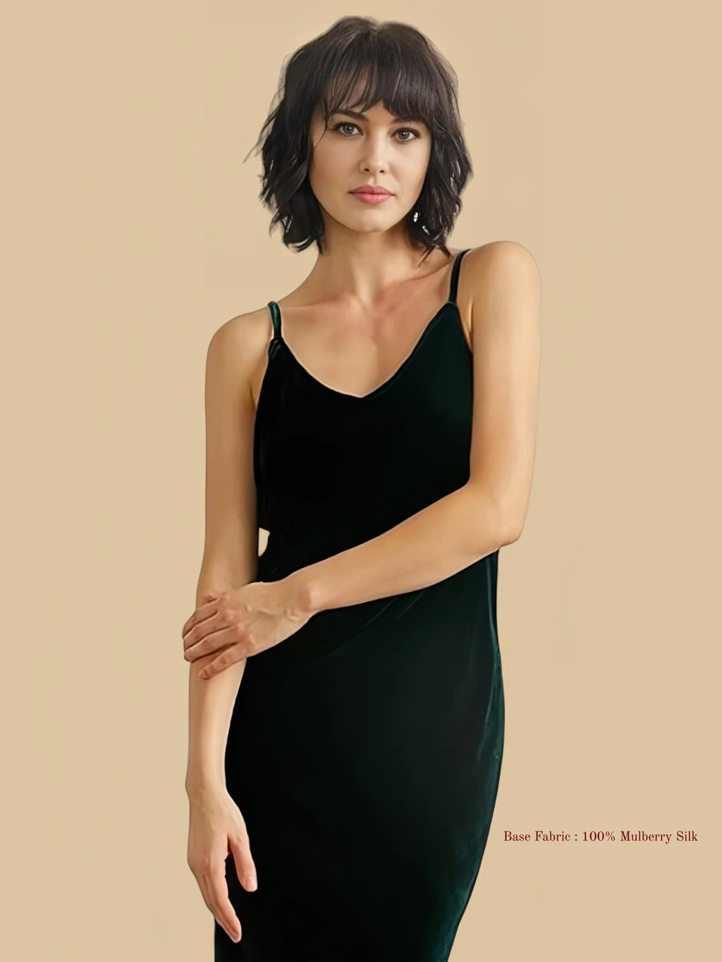 Graceful Silk Velvet Dresses For Women - 100% Mulberry Silk Silk Nightgown And Robe Set | Silkgala