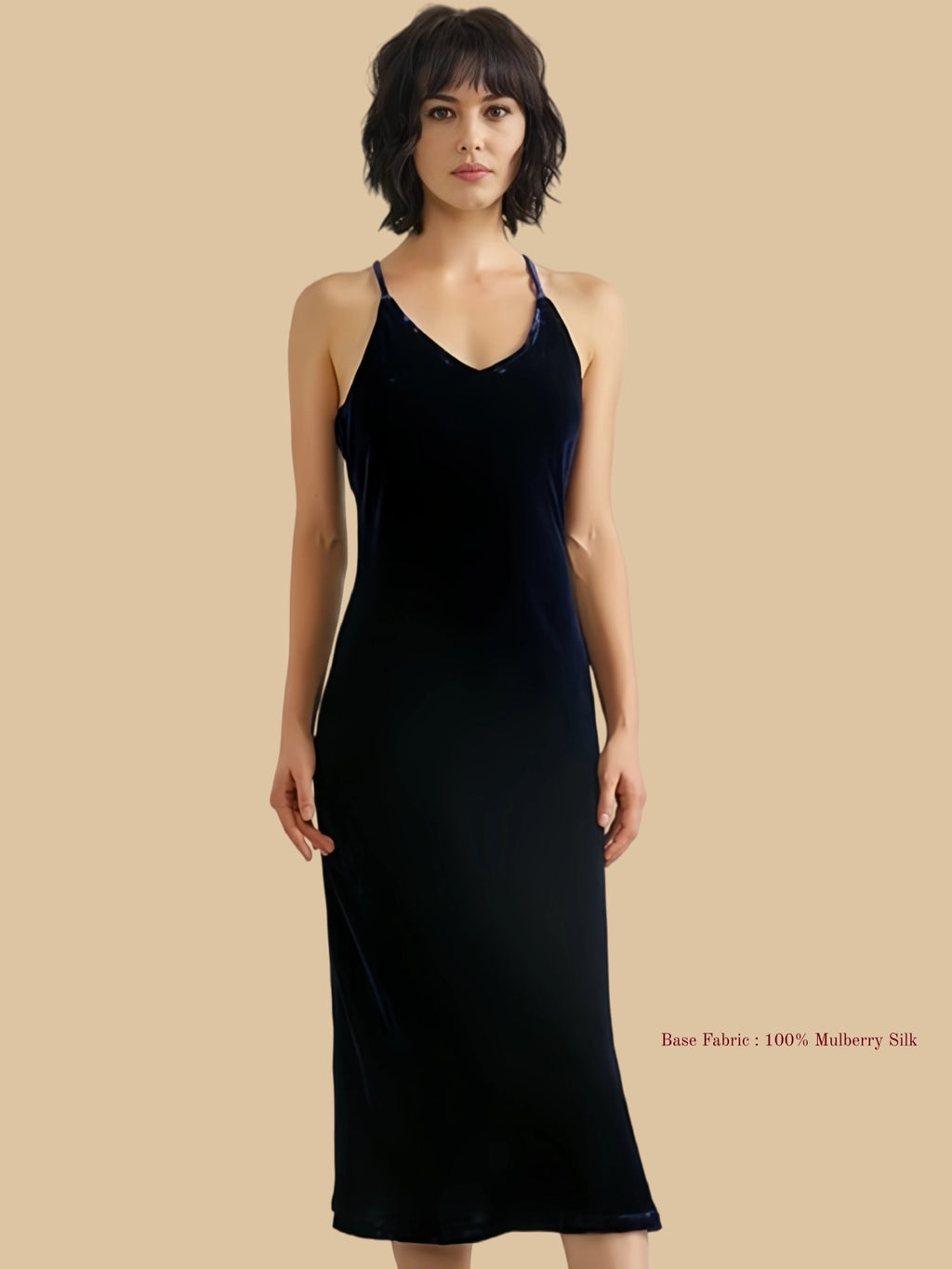 Graceful Silk Velvet Dresses For Women - 100% Mulberry Silk Silk Nightgown And Robe Set | Silkgala