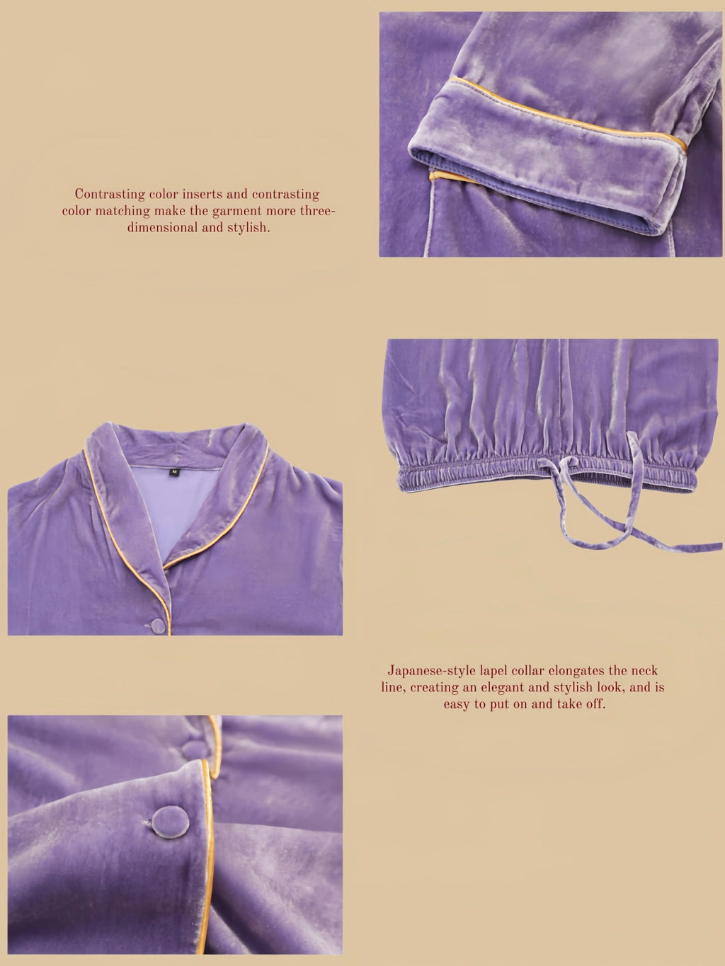 Heavyweight Women's Silk Velvet Two Piece - 100% Mulberry Silk Silk Nightgown And Robe Set | Silkgala