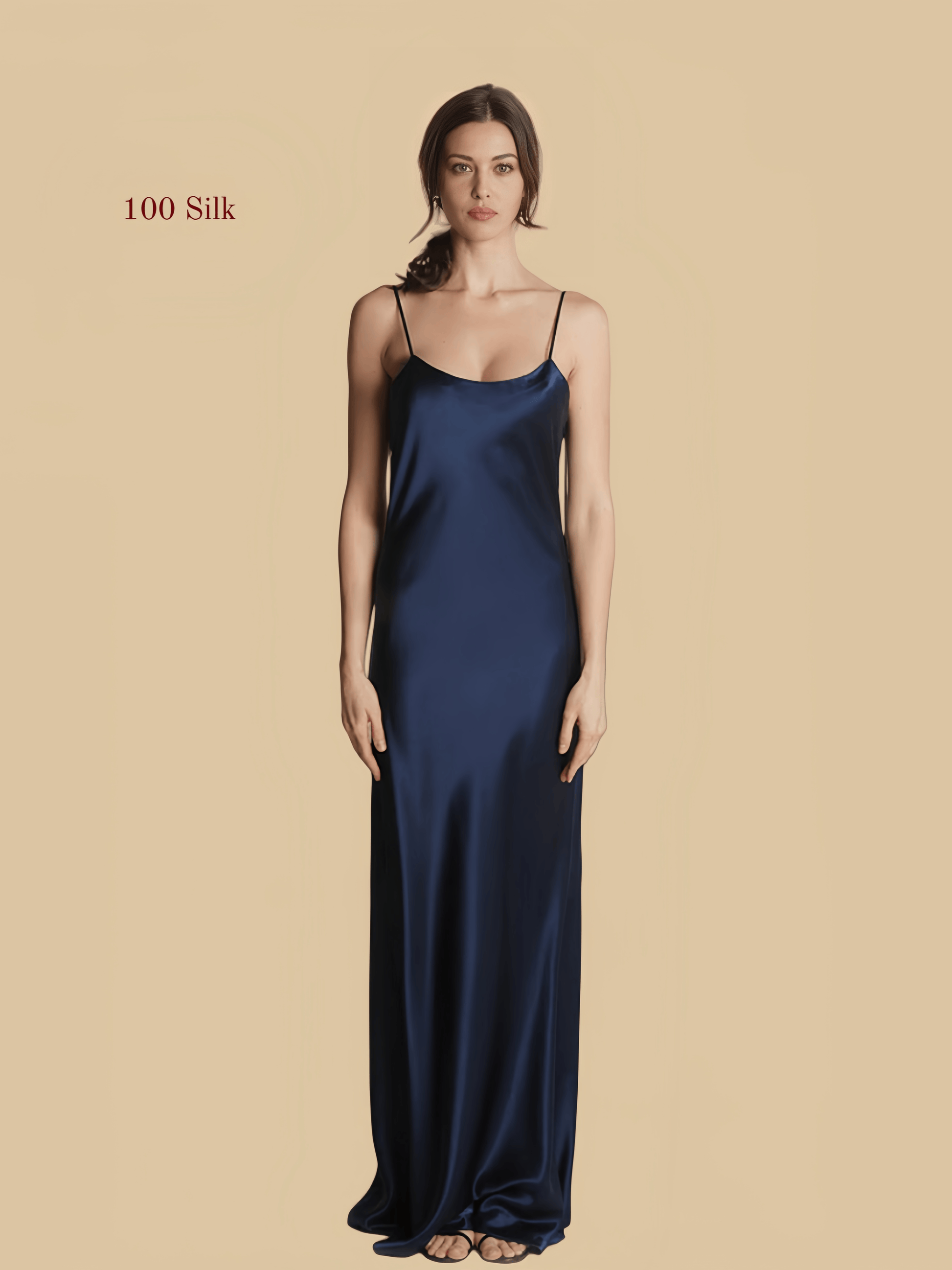 Long silk slip dress
