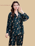 Luxury Silk Velvet Pajama Pants Set - 100% Mulberry Silk Silk Nightgown And Robe Set | Silkgala