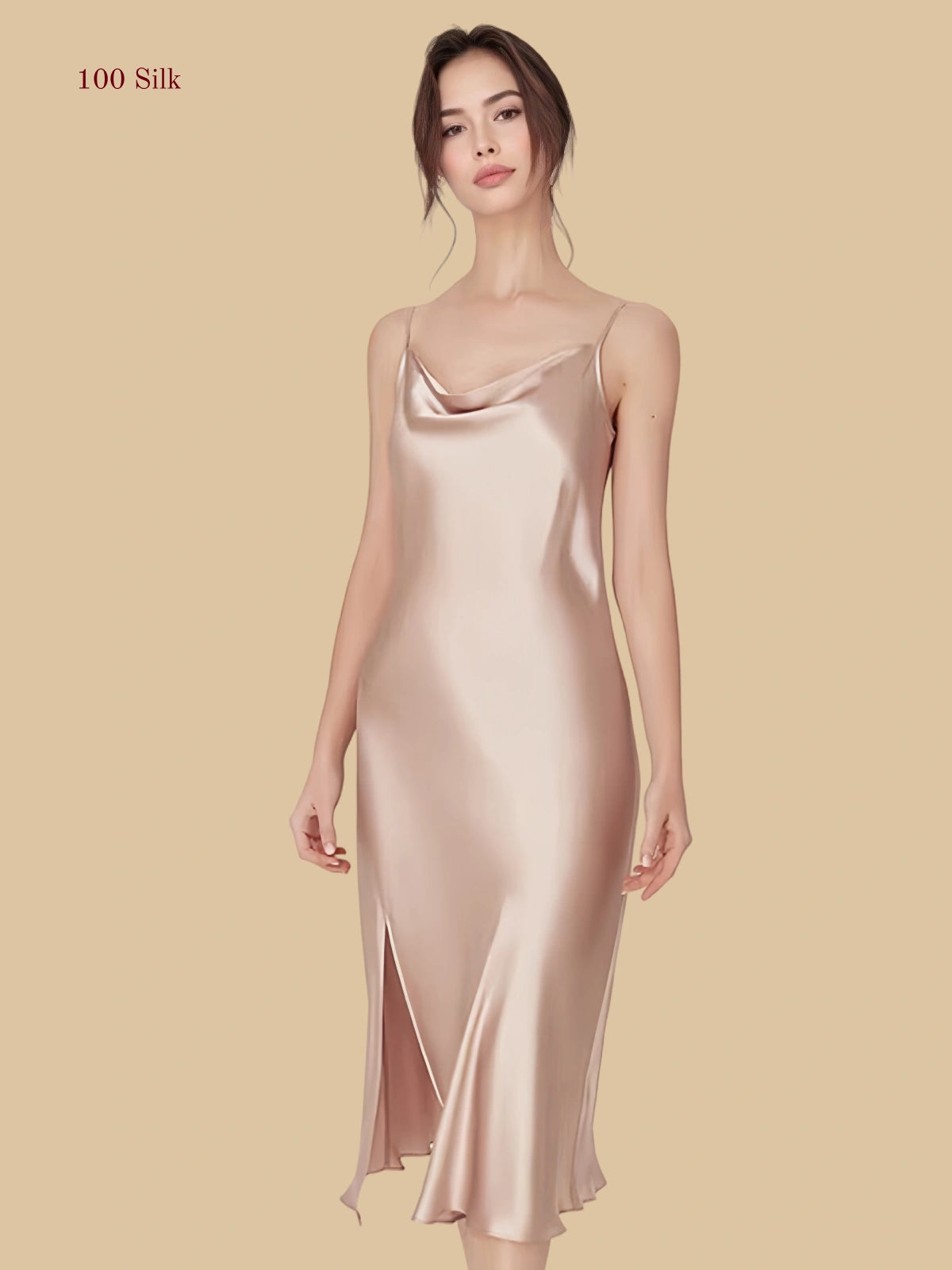 Sexy Silk Long Nightgown For Women