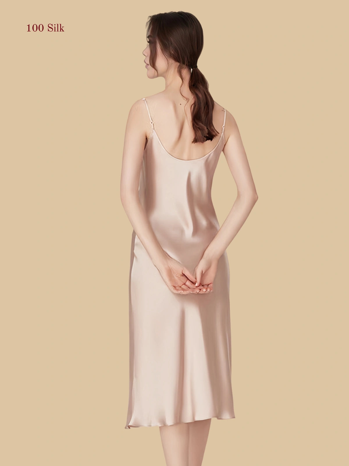 Sexy Silk Long Nightgown For Women