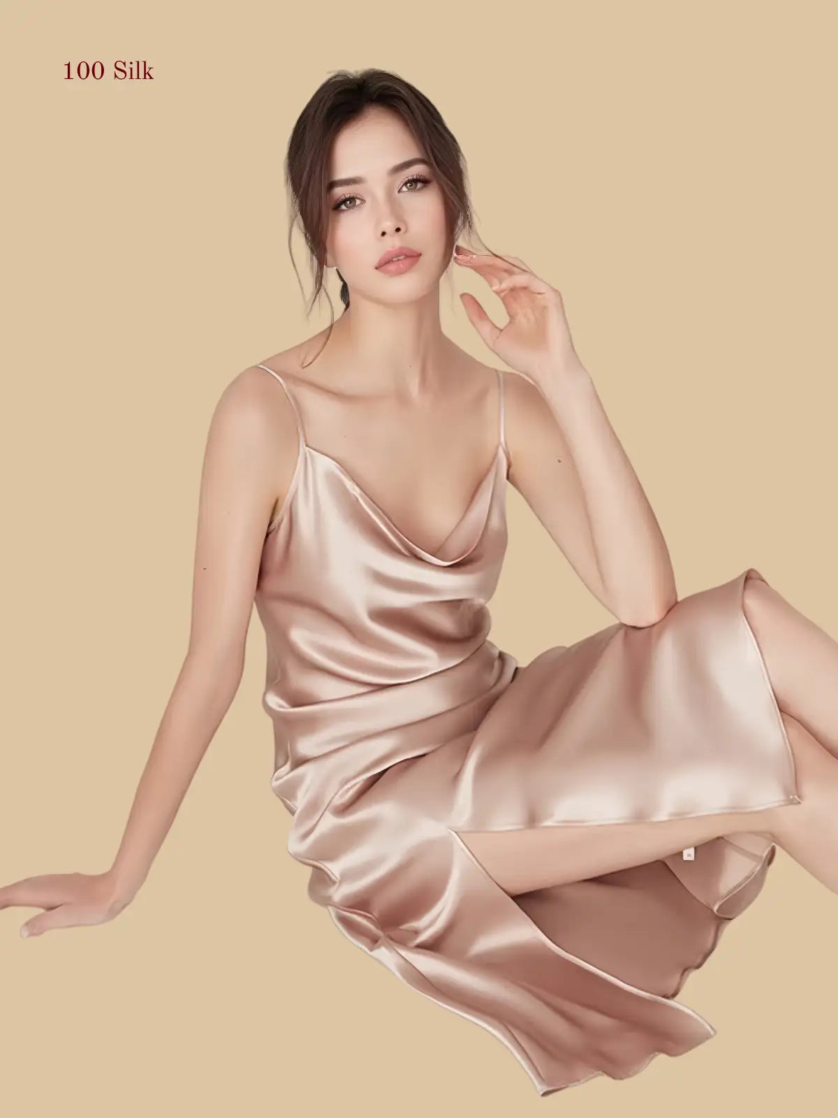 Sexy Silk Long Nightgown For Women