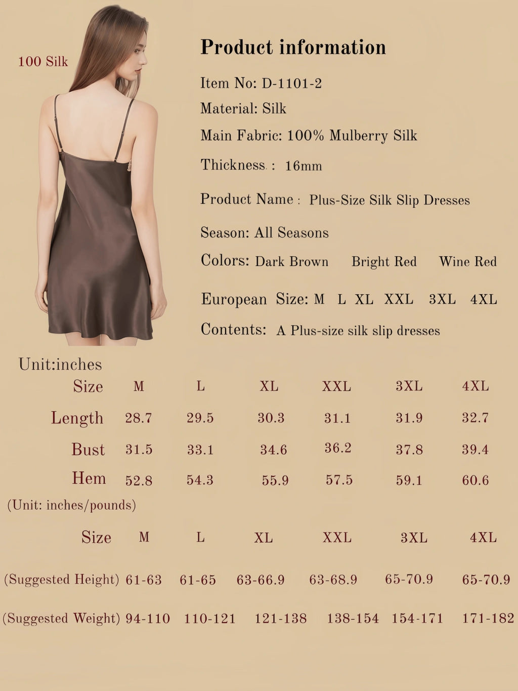 Plus-Size Silk Slip Dresses