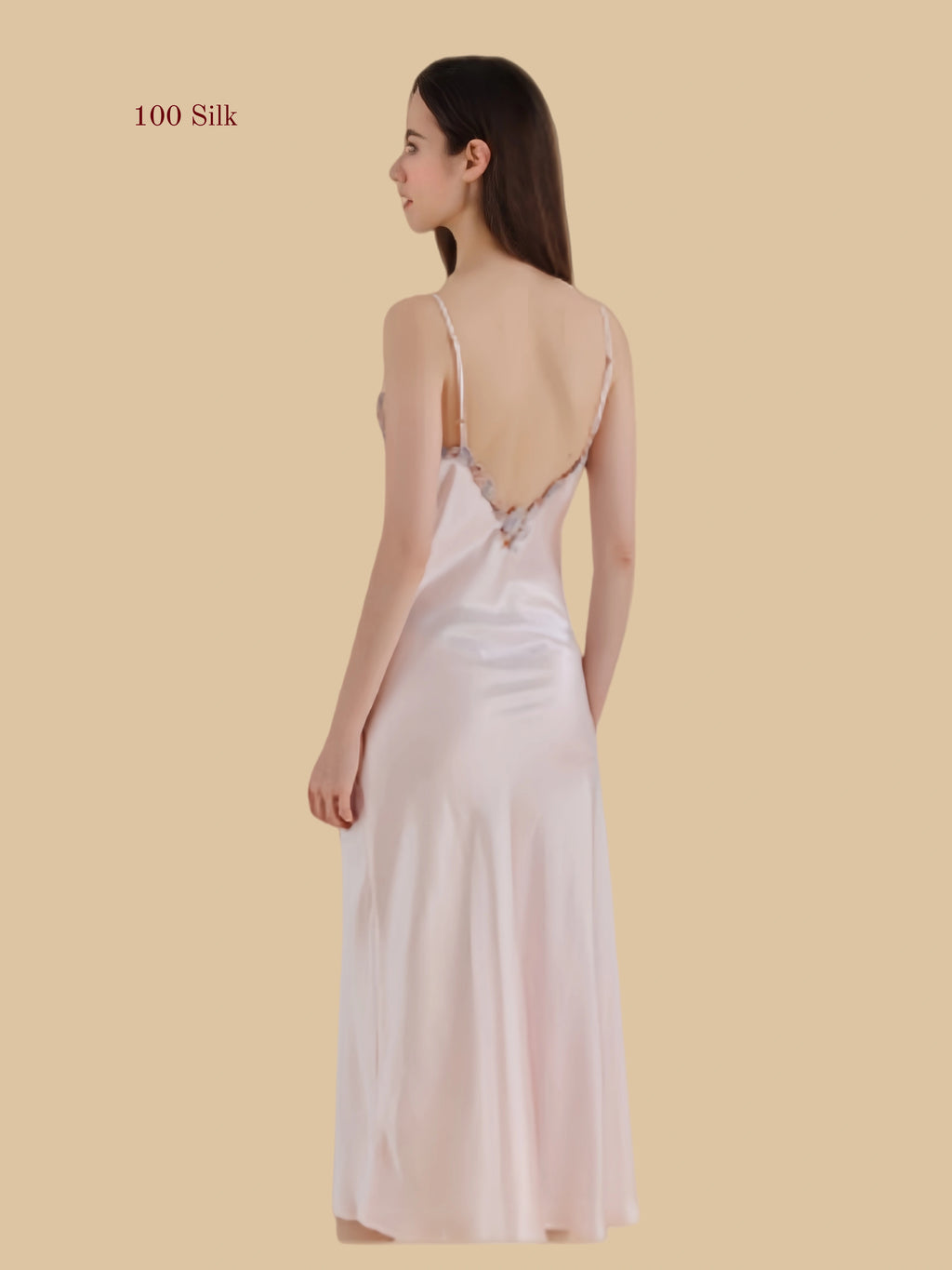 Pure Silk Backless Maxi Dress