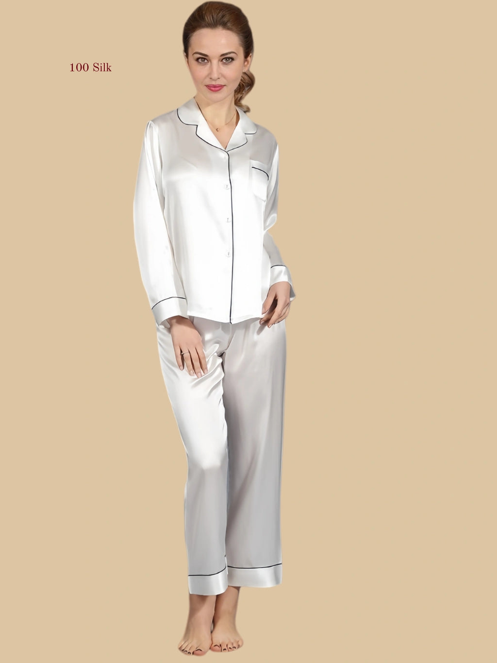 Pure Silk Elegant Two Piece Pajamas