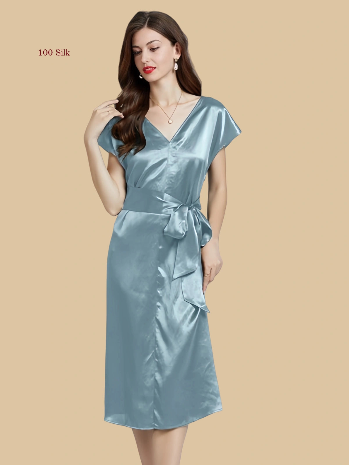 Pure Silk Fashionable Long Maxi Dresses