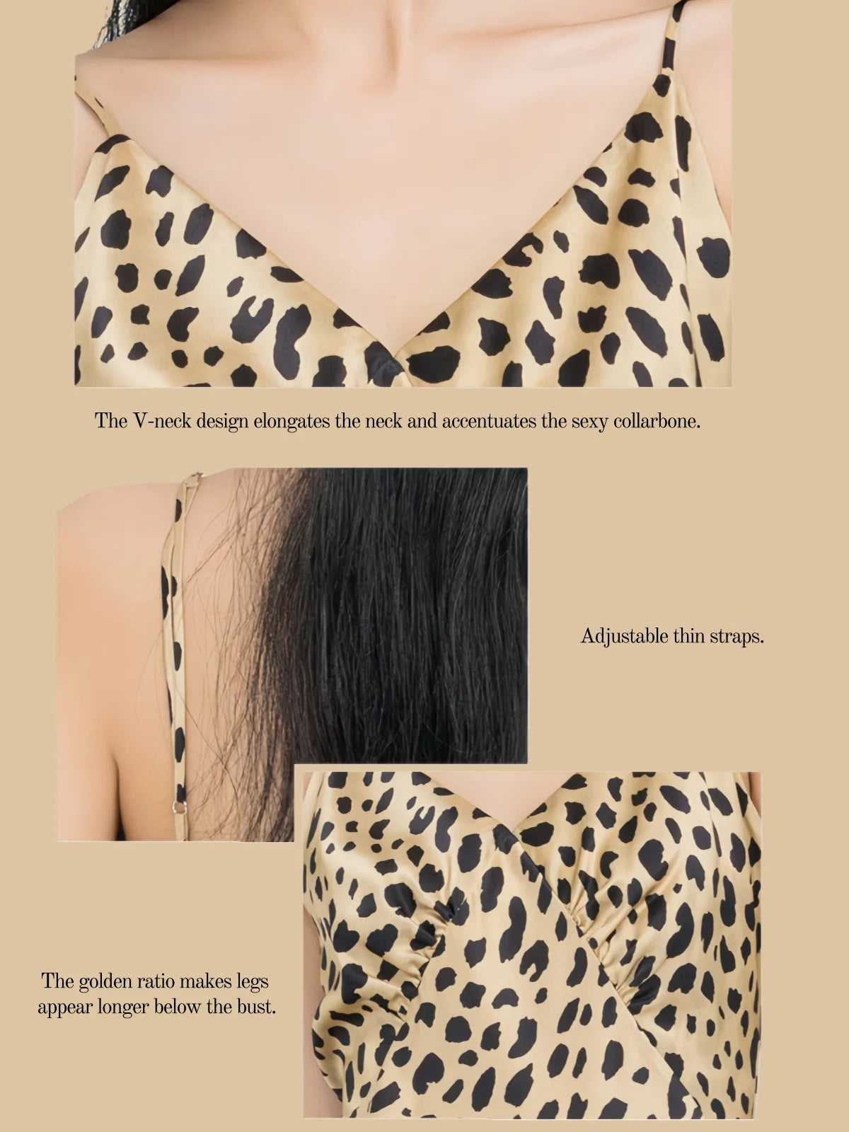 Pure Silk Women's Leopard Print Maxi Dress