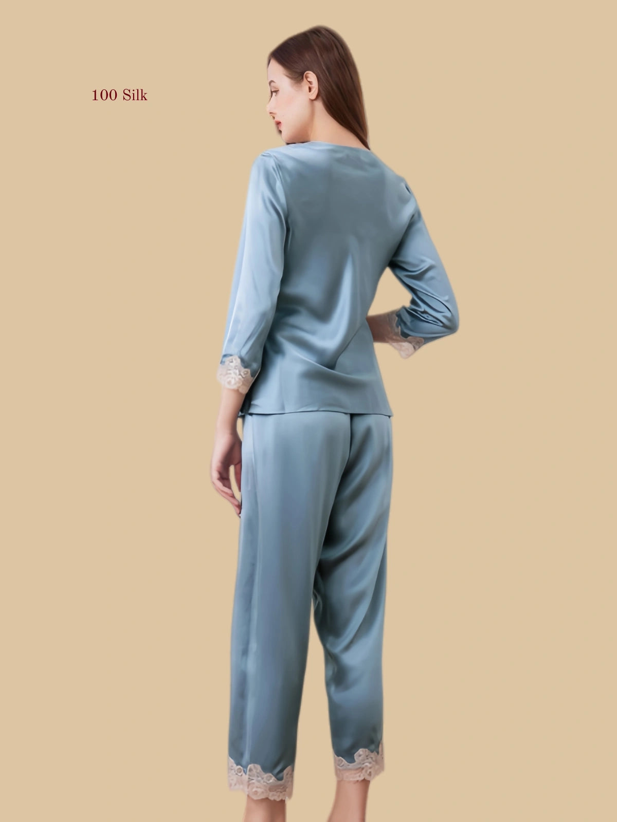 Pure Silk Women's Long Sleeved Pajamas
