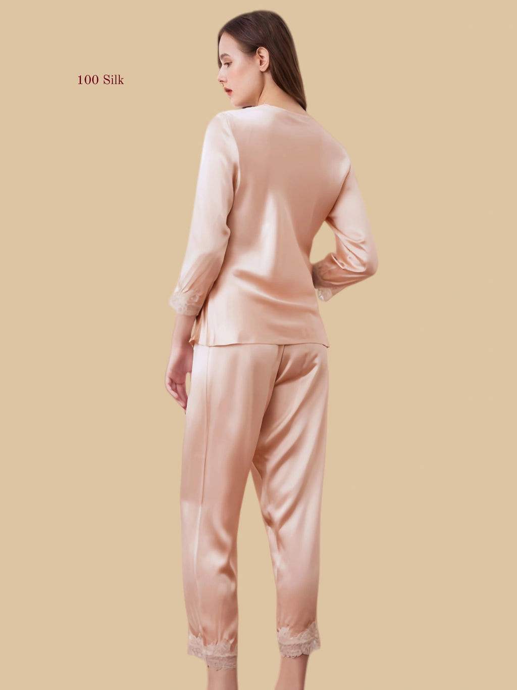 Pure Silk Women's Long Sleeved Pajamas