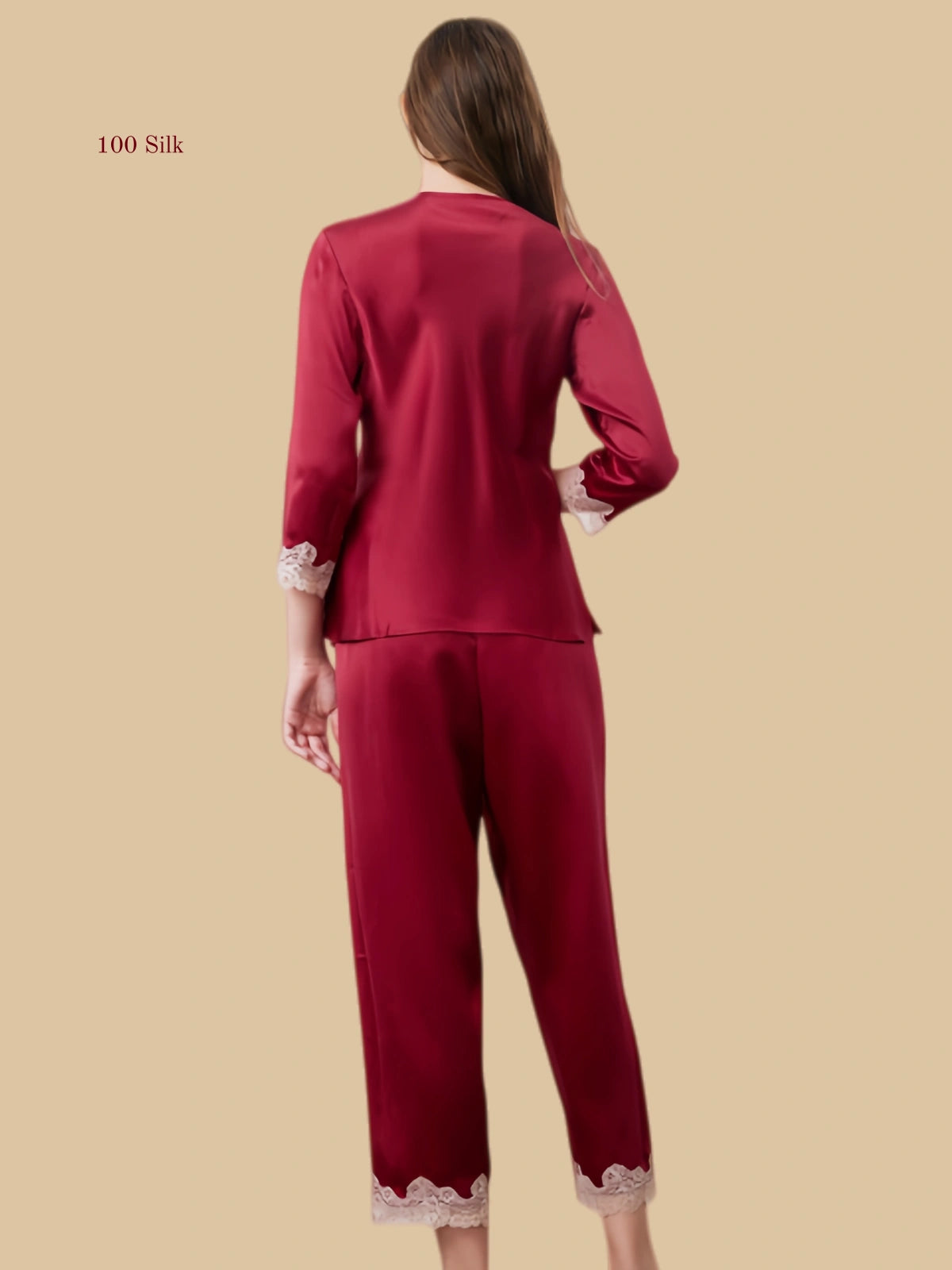 Pure Silk Women's Long Sleeved Pajamas