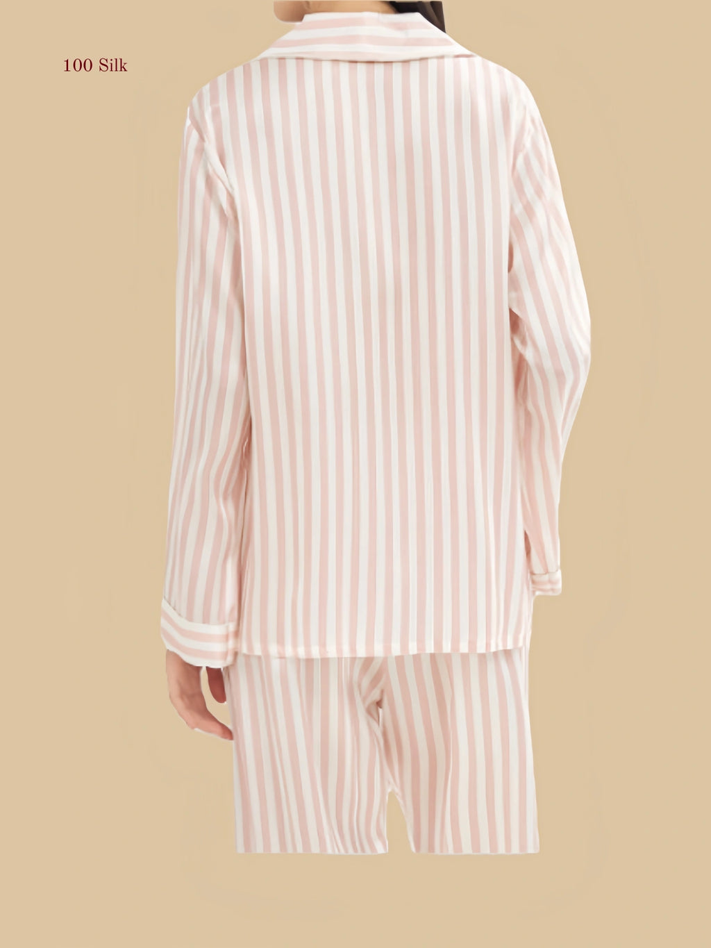Silk Women's Striped Pajama Set