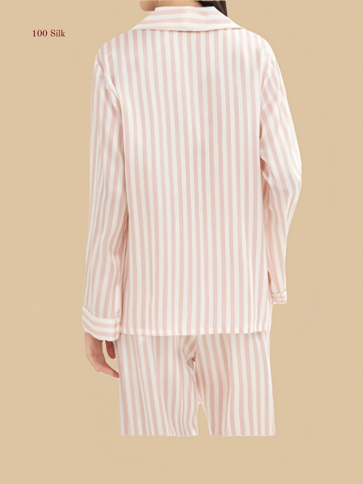 Silk Women's Striped Pajama Set