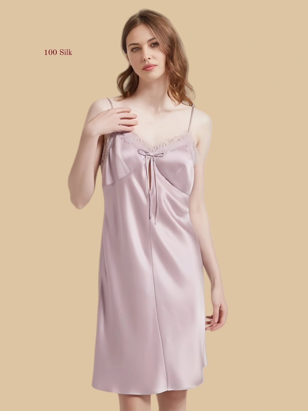 Pure silk Backless Mini Dress