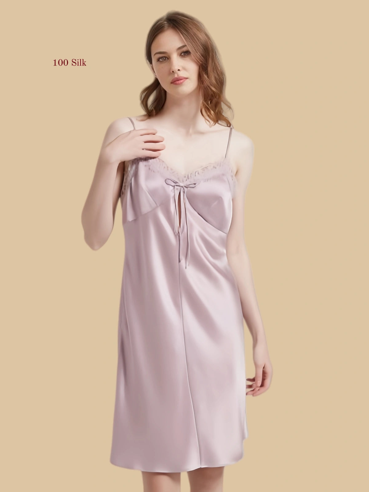 Pure silk Backless Mini Dress