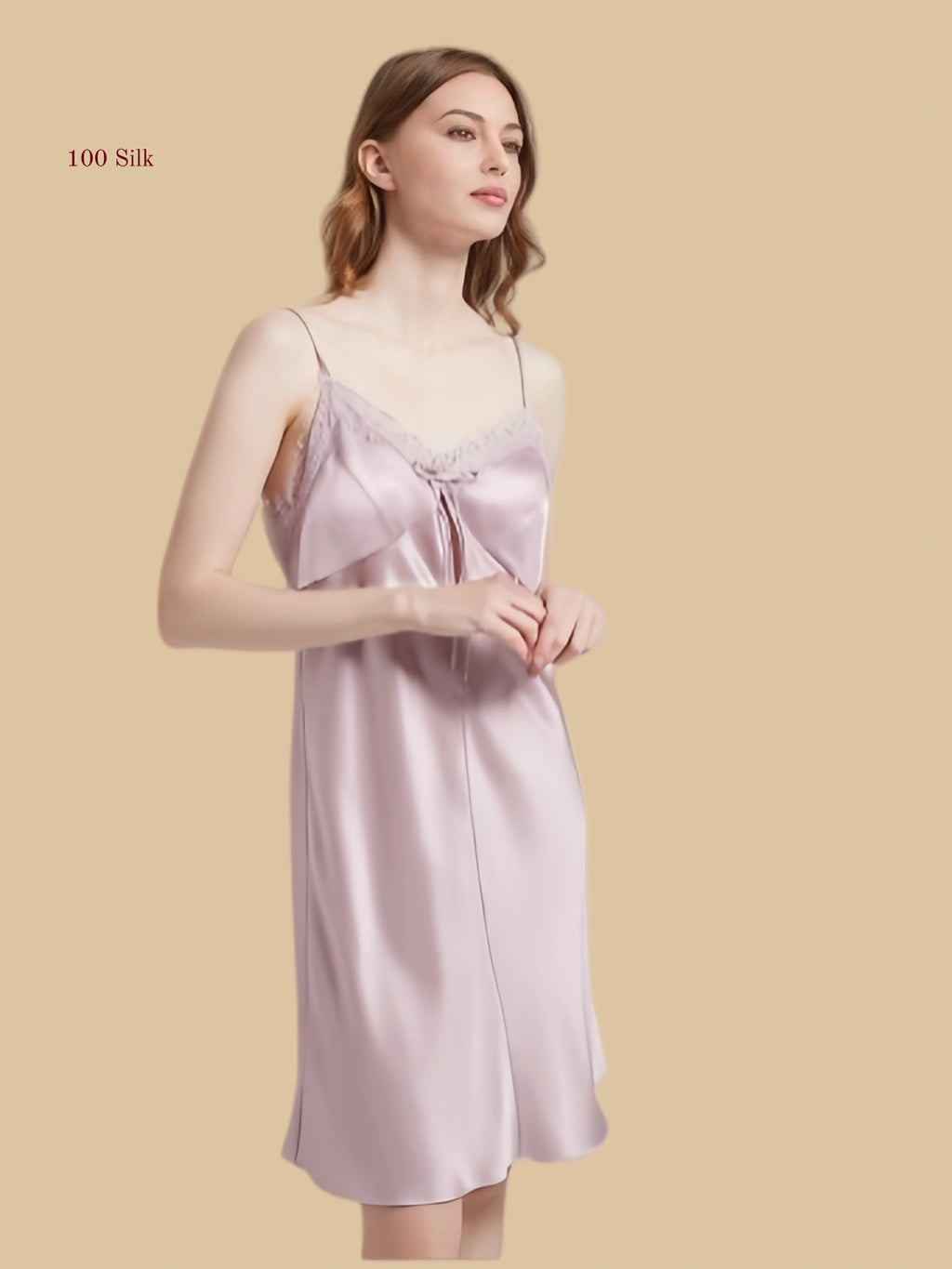 Pure silk Backless Mini Dress