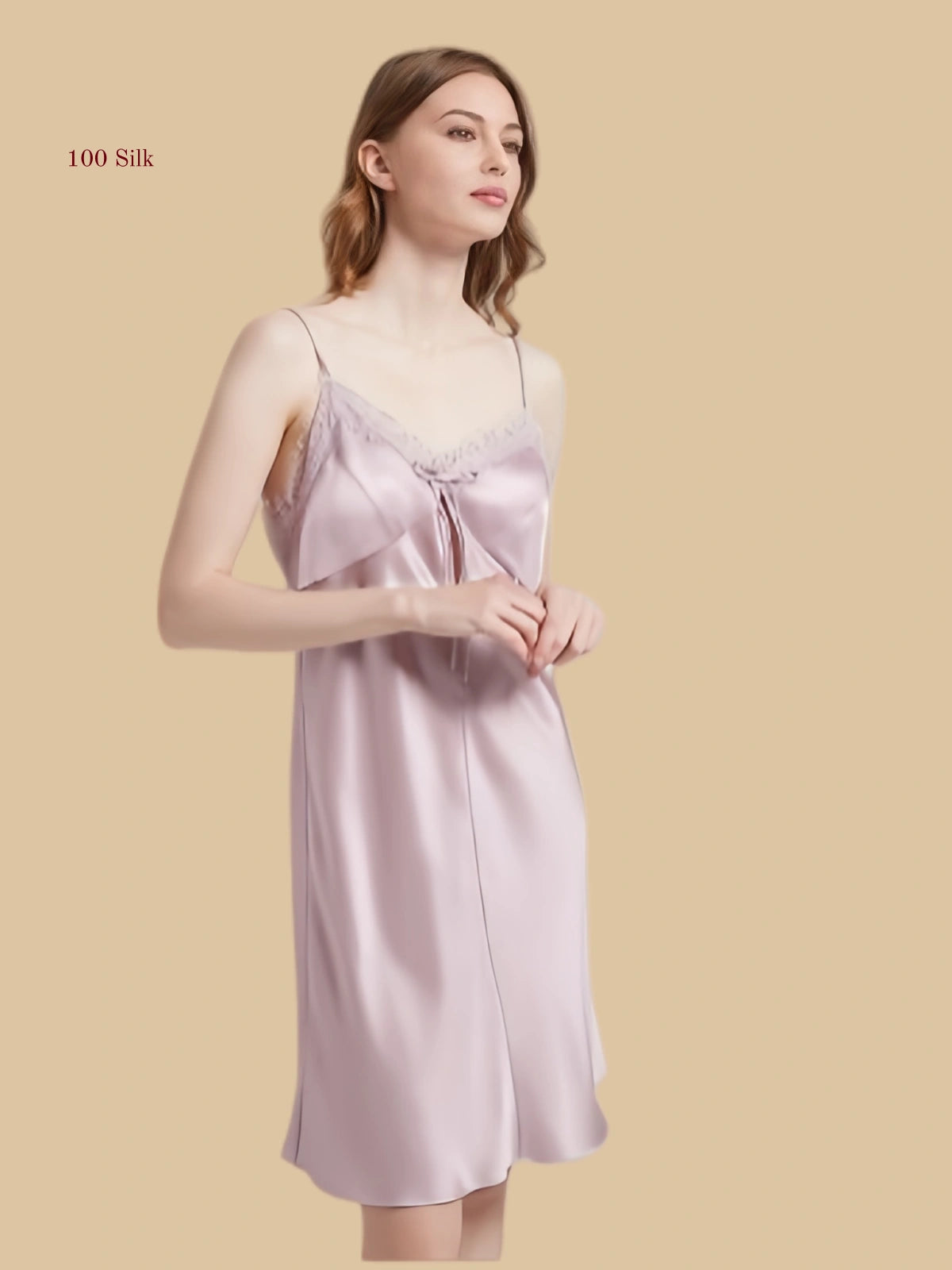 Pure silk Backless Mini Dress