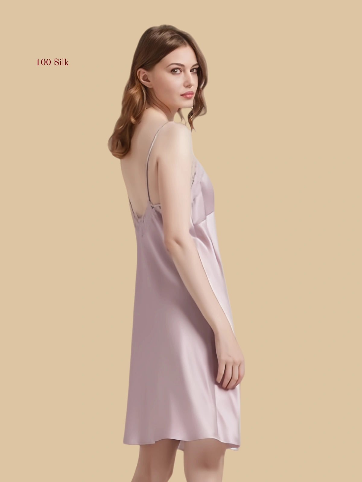 Pure silk Backless Mini Dress