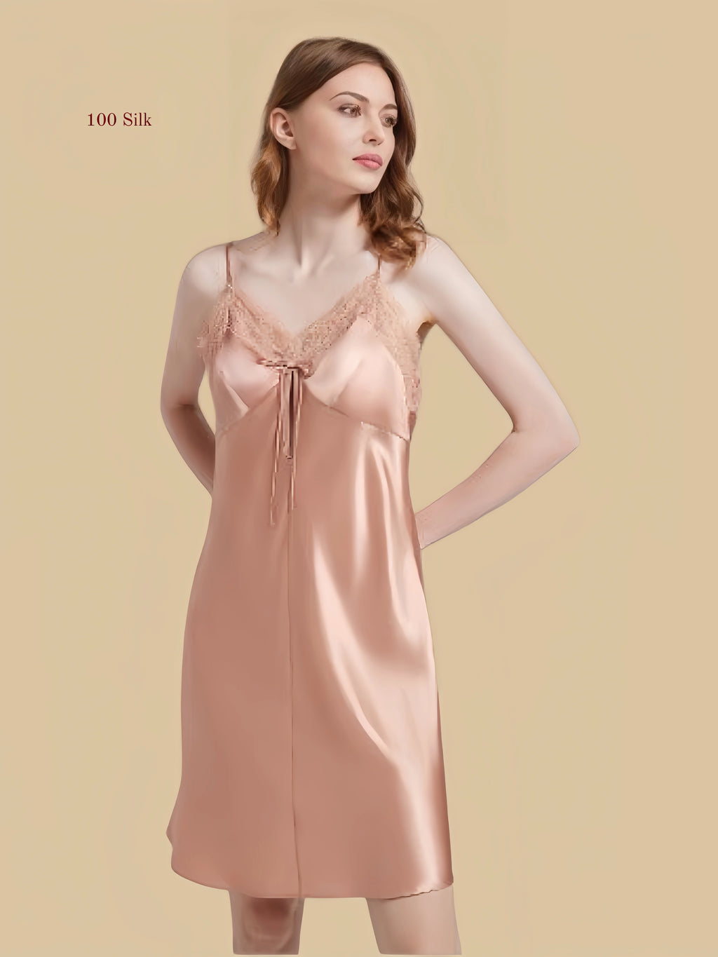 Pure silk Backless Mini Dress