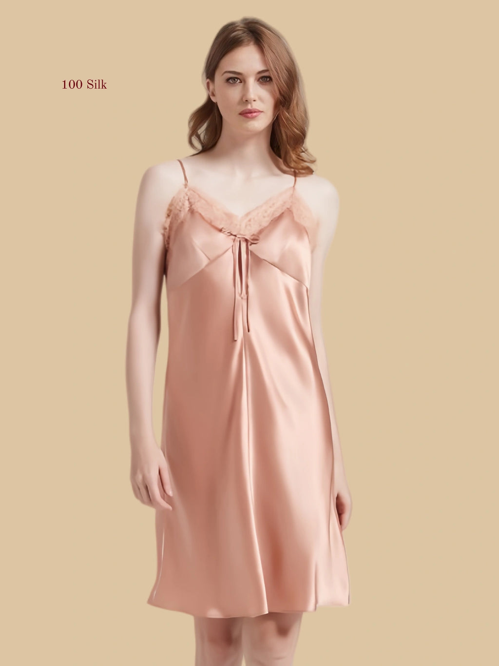 Pure silk Backless Mini Dress