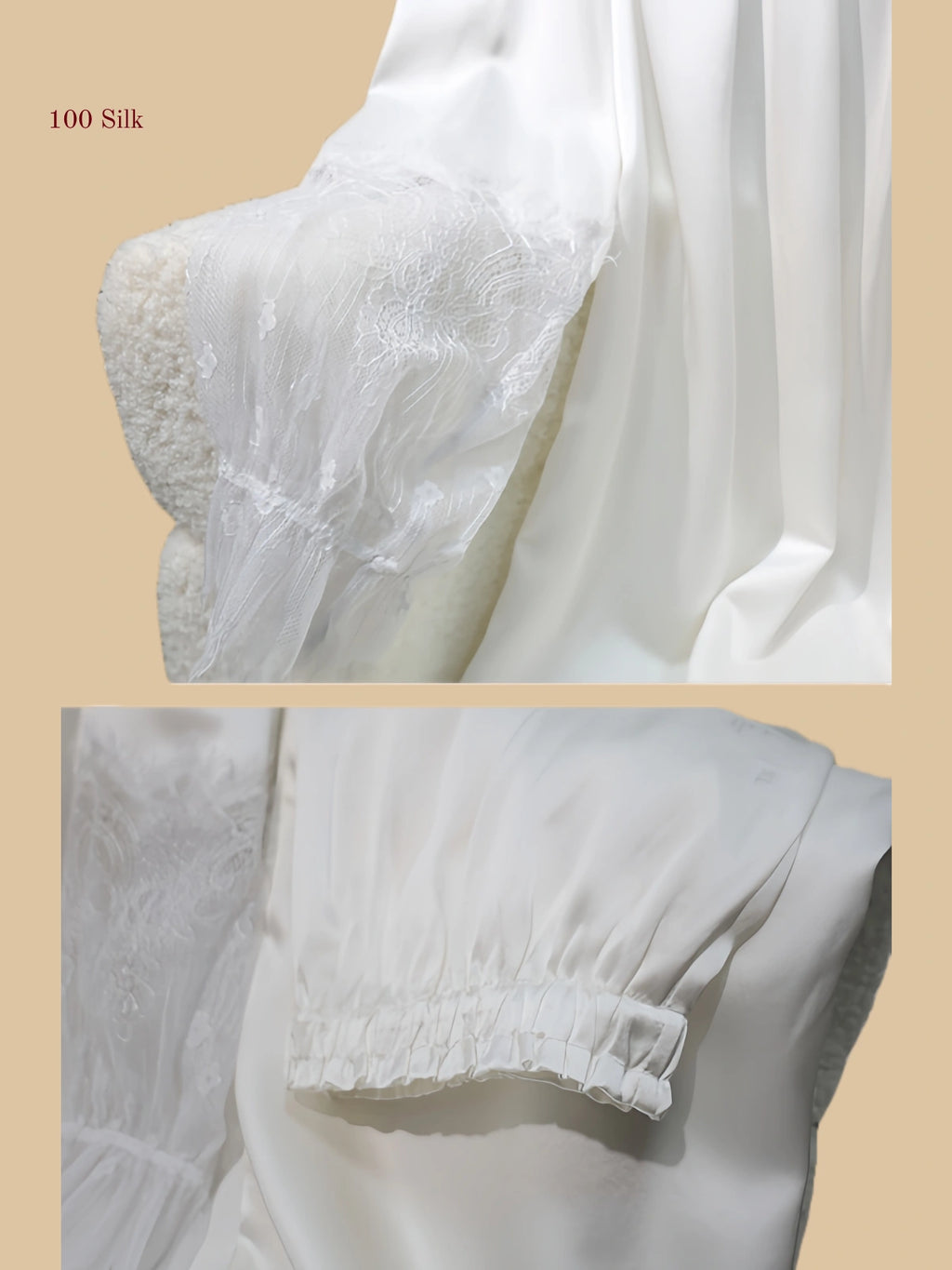 Pure silk women's capri pants set