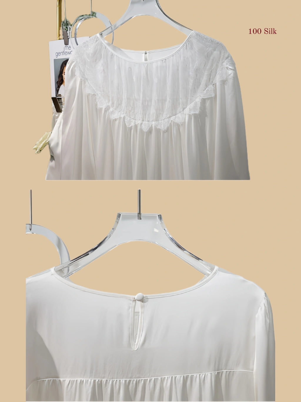 Pure silk women's capri pants set