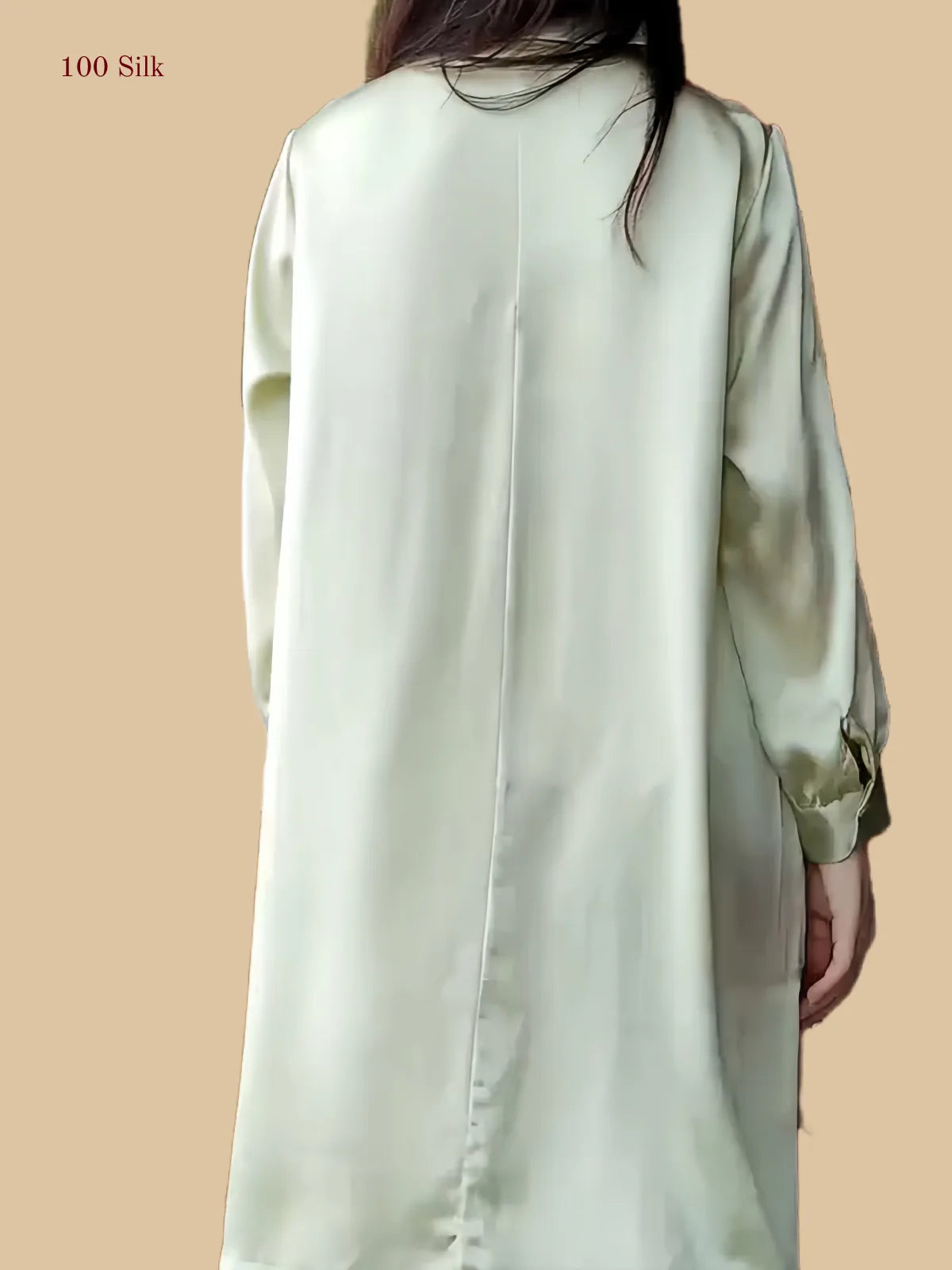 19 Momme Classic Long Sleeve Silk Shirt Nightgown for Women - 100% Mulberry Silk | Silkgala