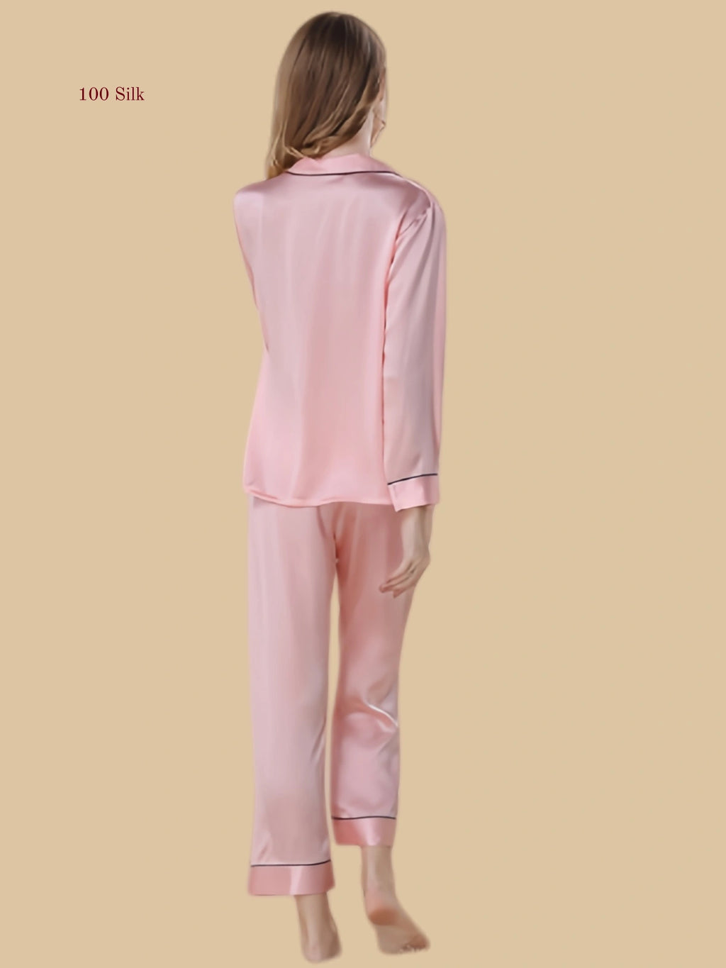 Silk 2-Piece Button Down Pajama Set