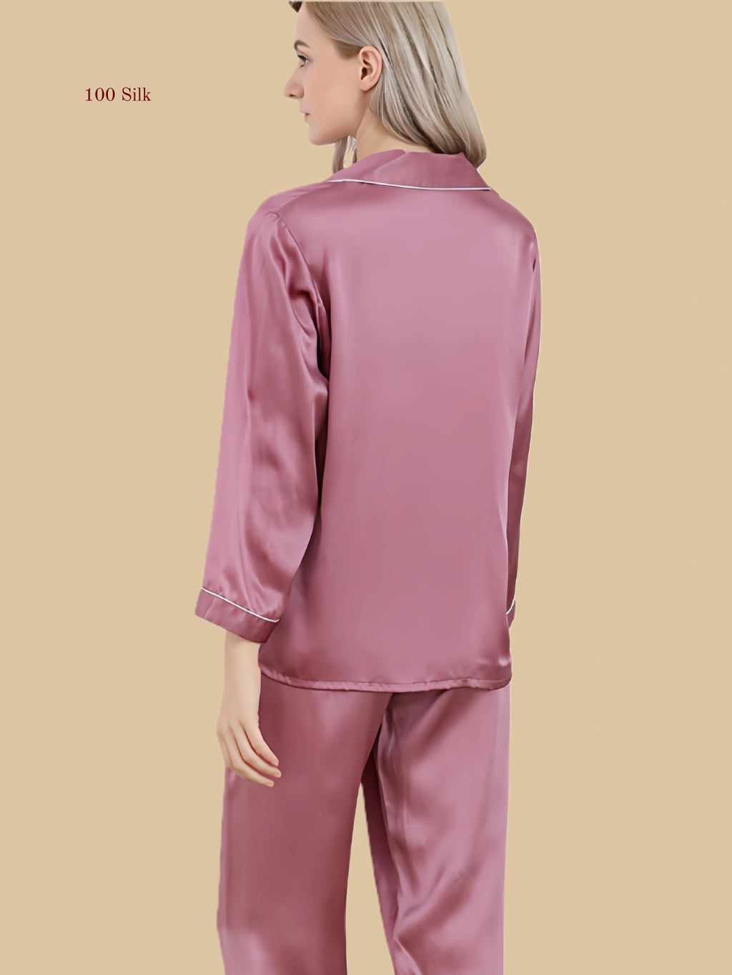 Silk 2-Piece Button Down Pajama Set