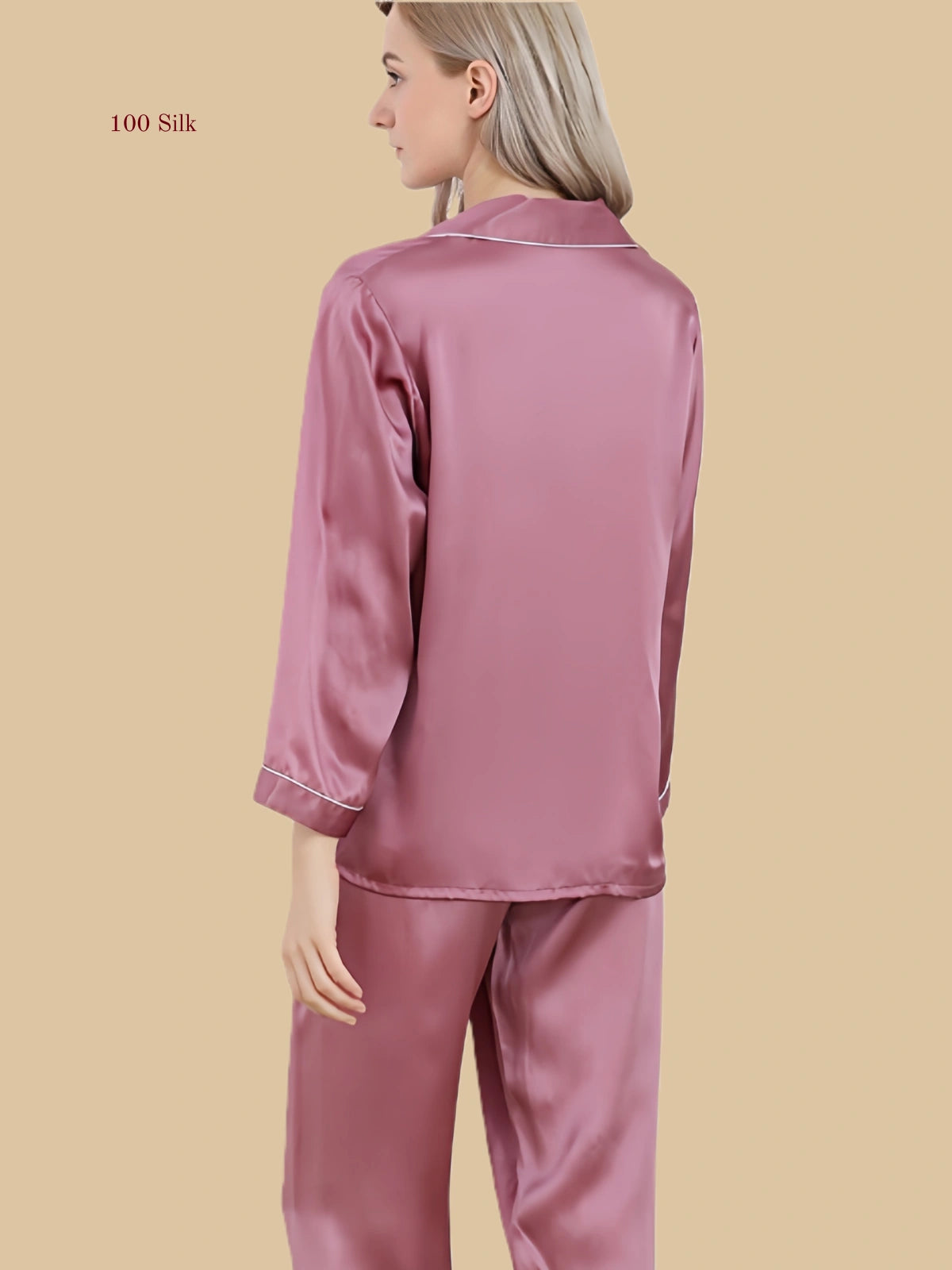 Silk 2-Piece Button Down Pajama Set
