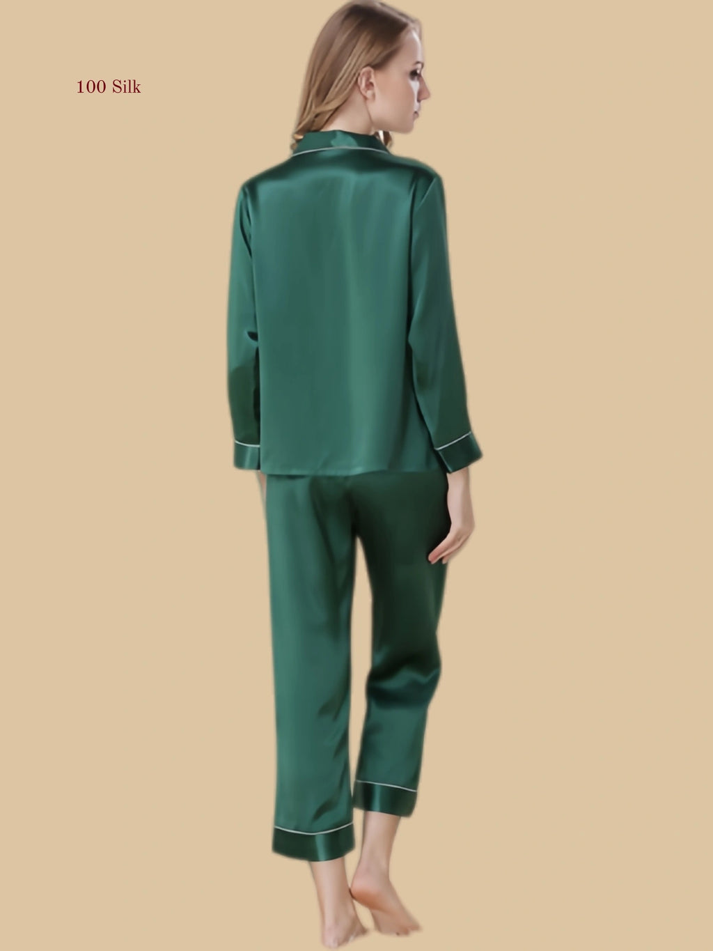 Silk 2-Piece Button Down Pajama Set