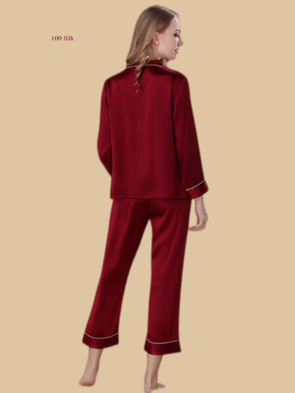 Silk 2-Piece Button Down Pajama Set