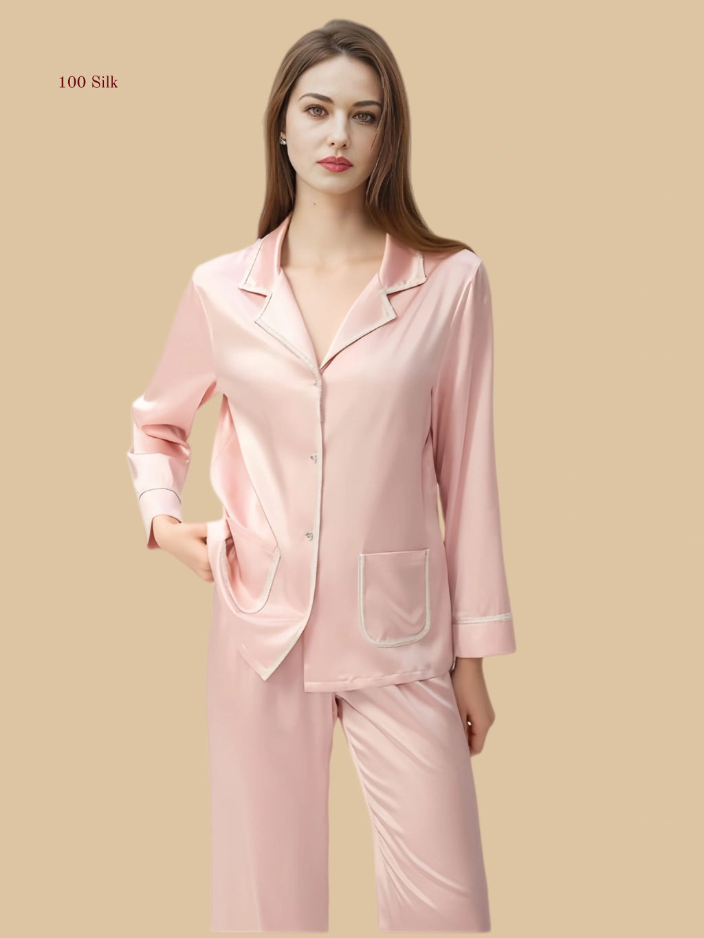 Silk Pajamas Women Long Sleeve