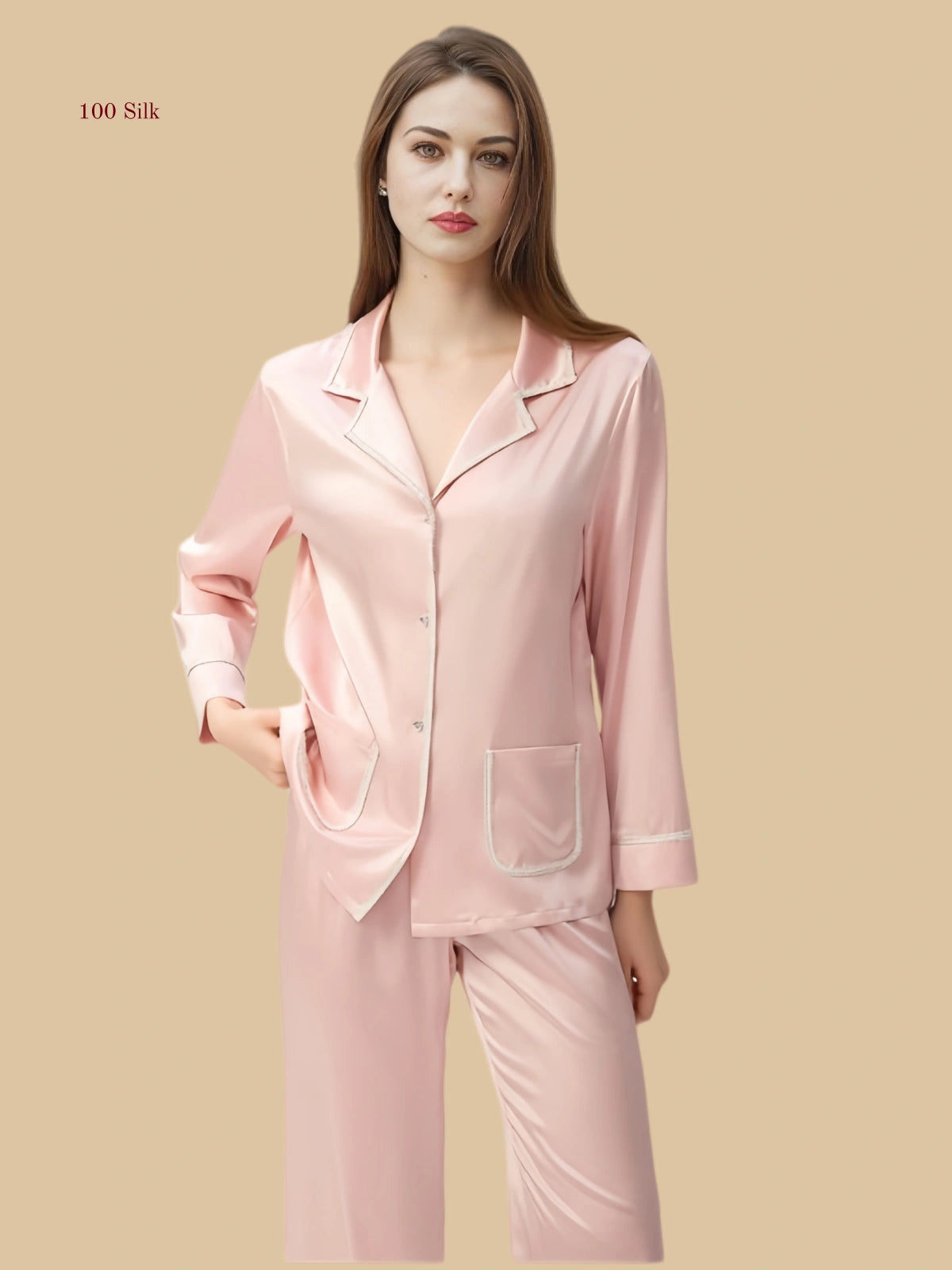 Silk Pajamas Women Long Sleeve