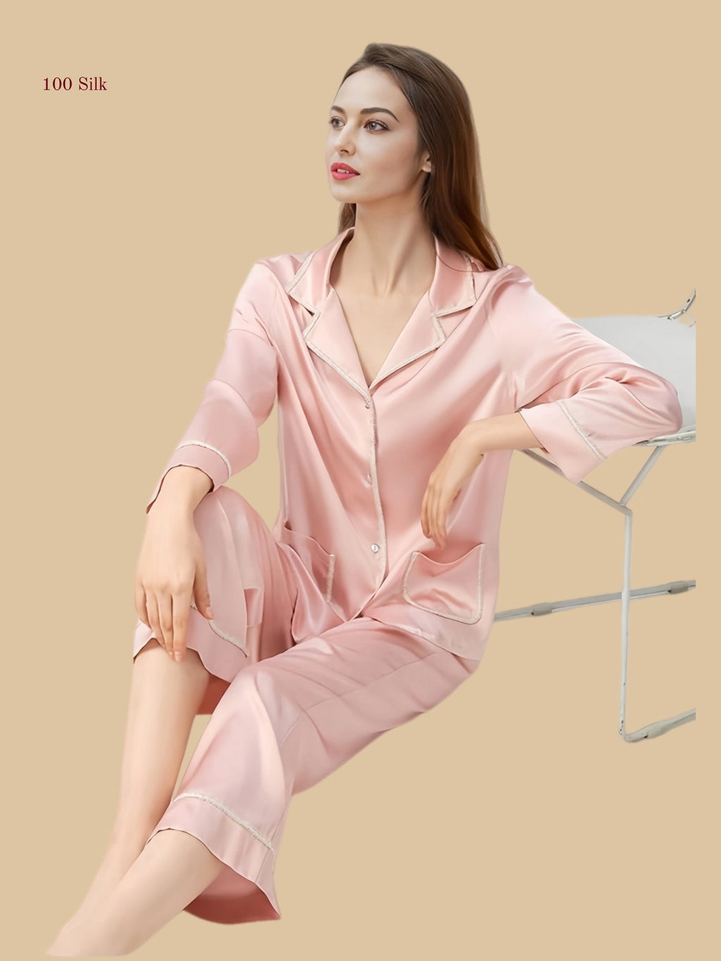 Silk Pajamas Women Long Sleeve