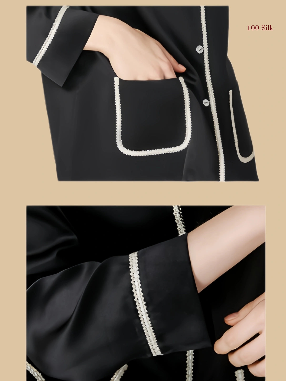 Silk Pajamas Women Long Sleeve