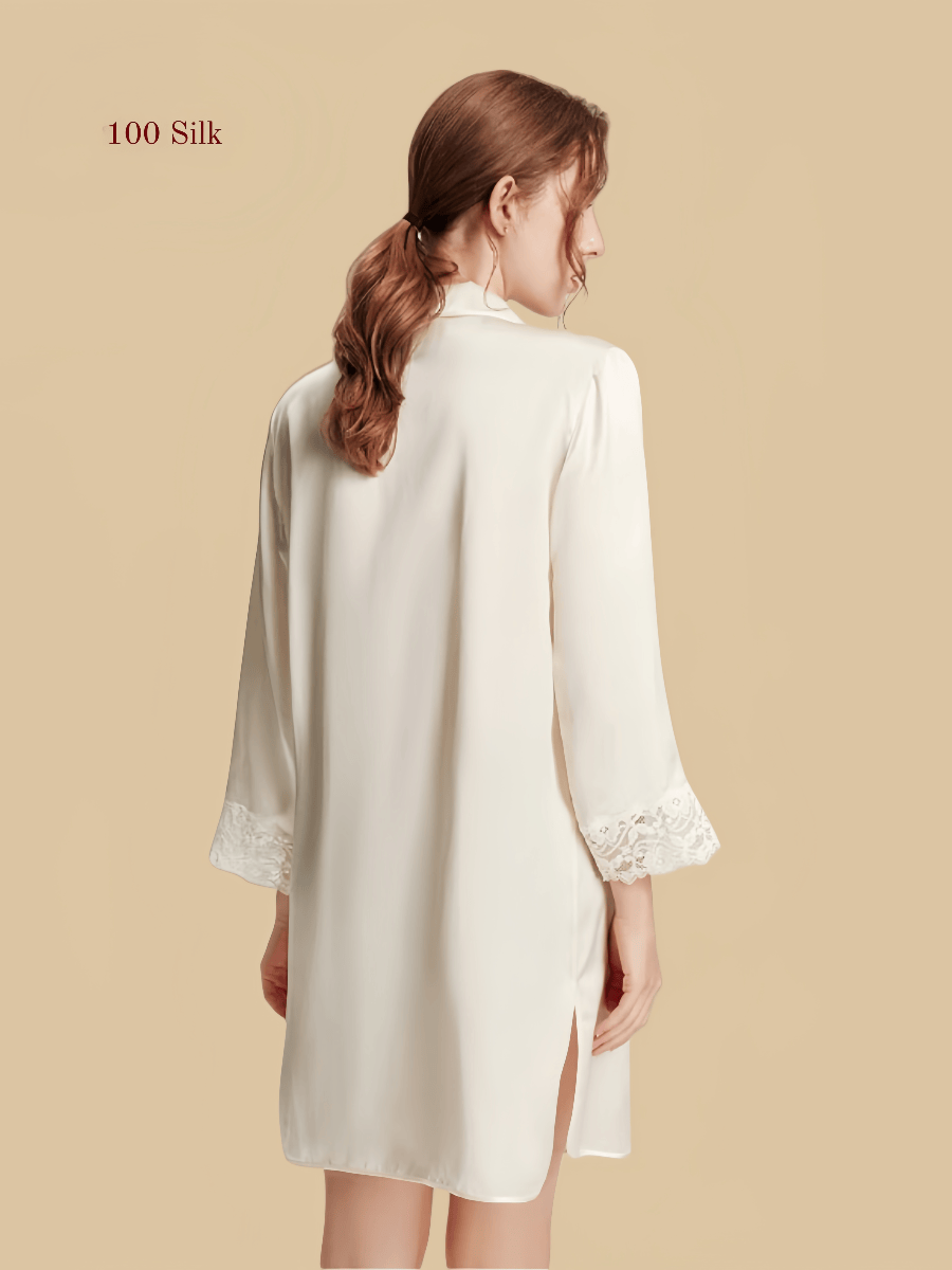 Silk Side-Slit Nightgown