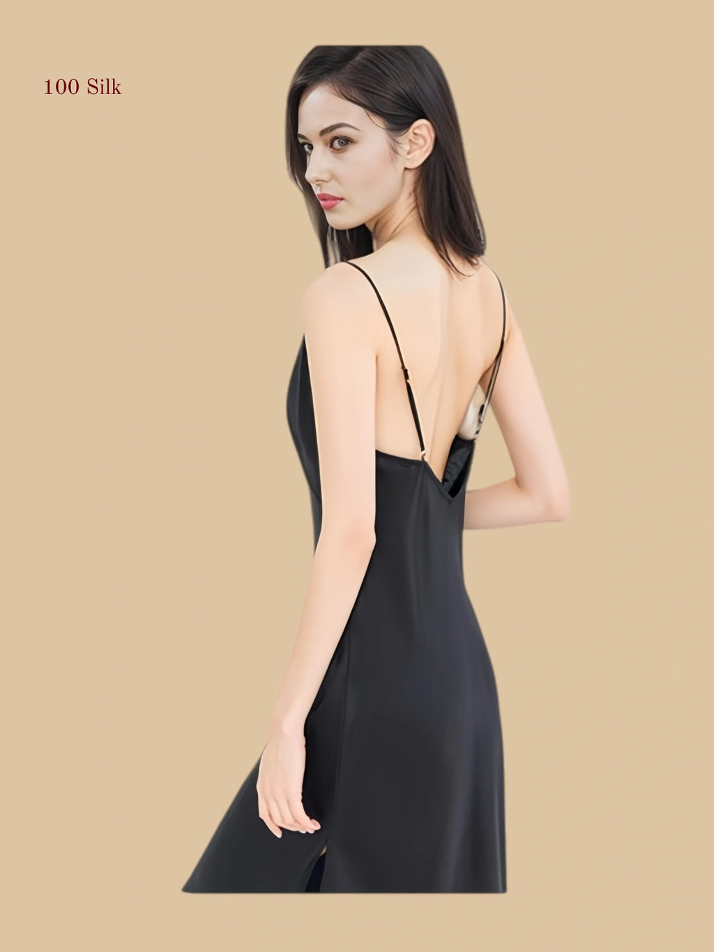 Silk Slit Backless Maxi Dress