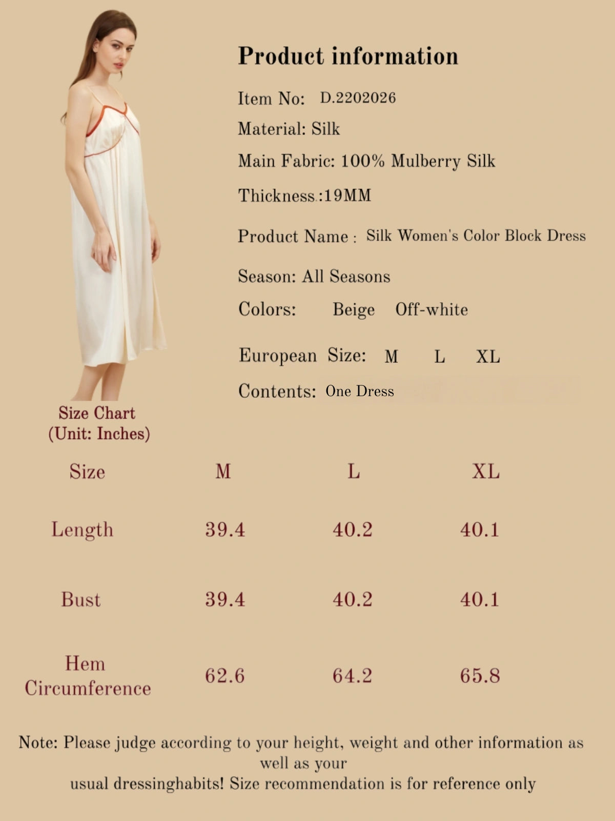 Silk Women's Color Blocked Dress