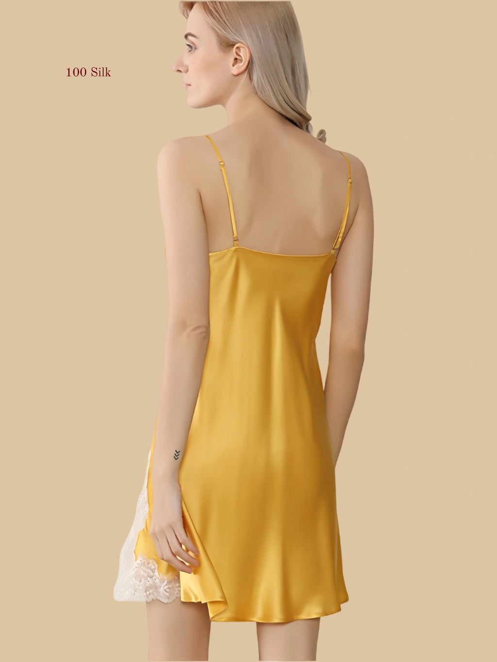 Silk Women's Patchwork Slip Dress