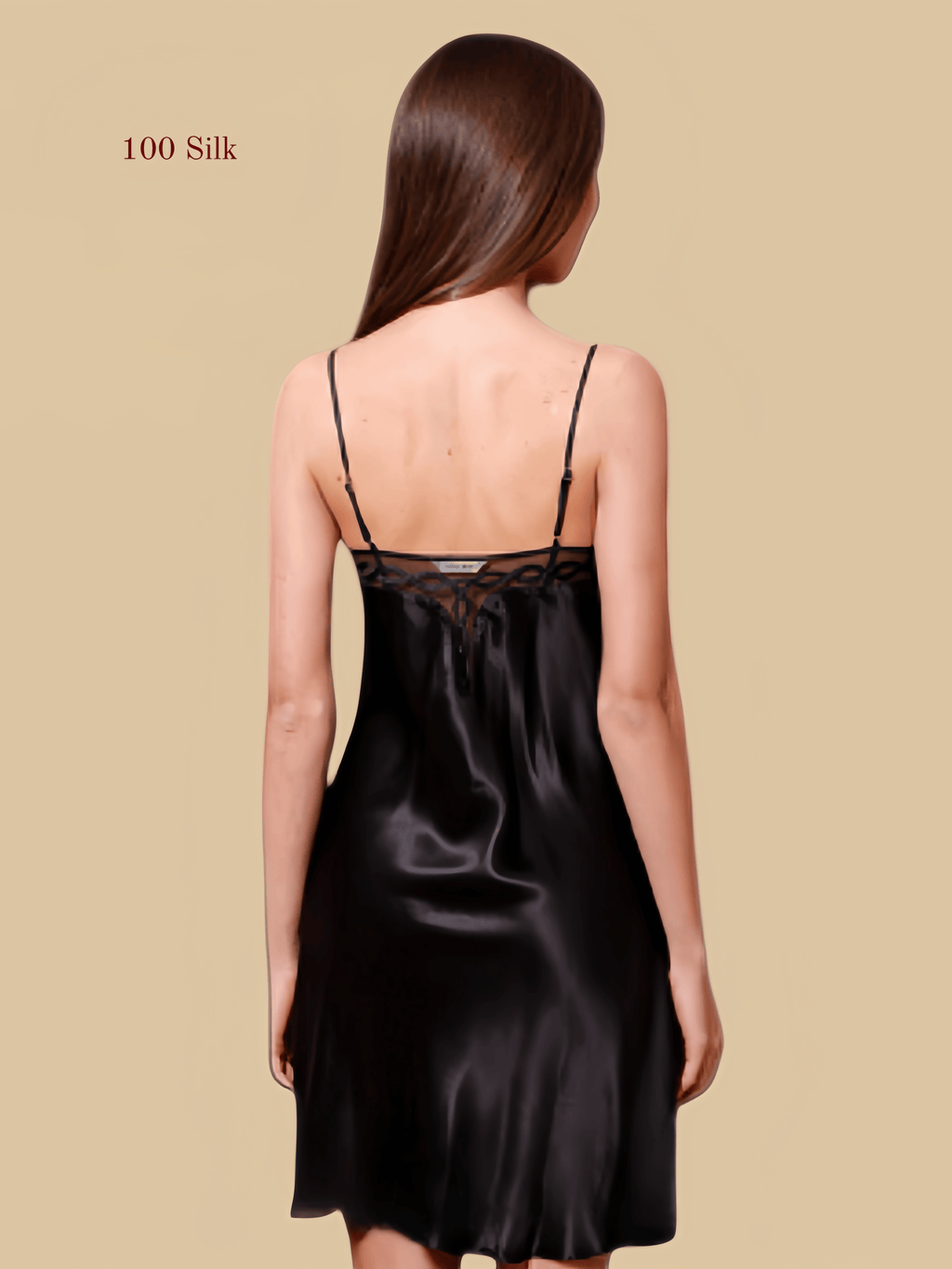 Silk elegant spaghetti strap camisole nightgown