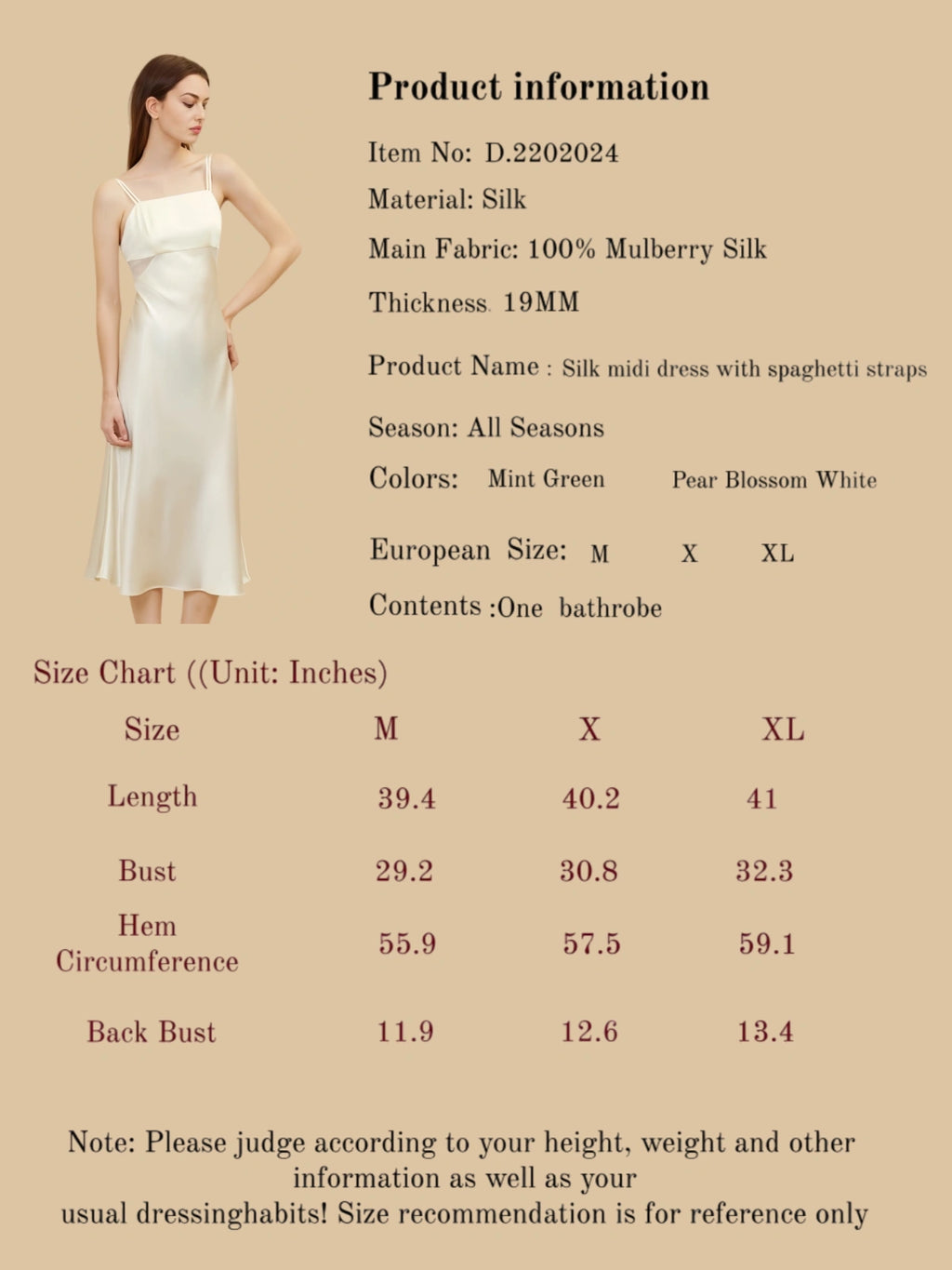 Silk Midi Dress With Spaghetti Straps