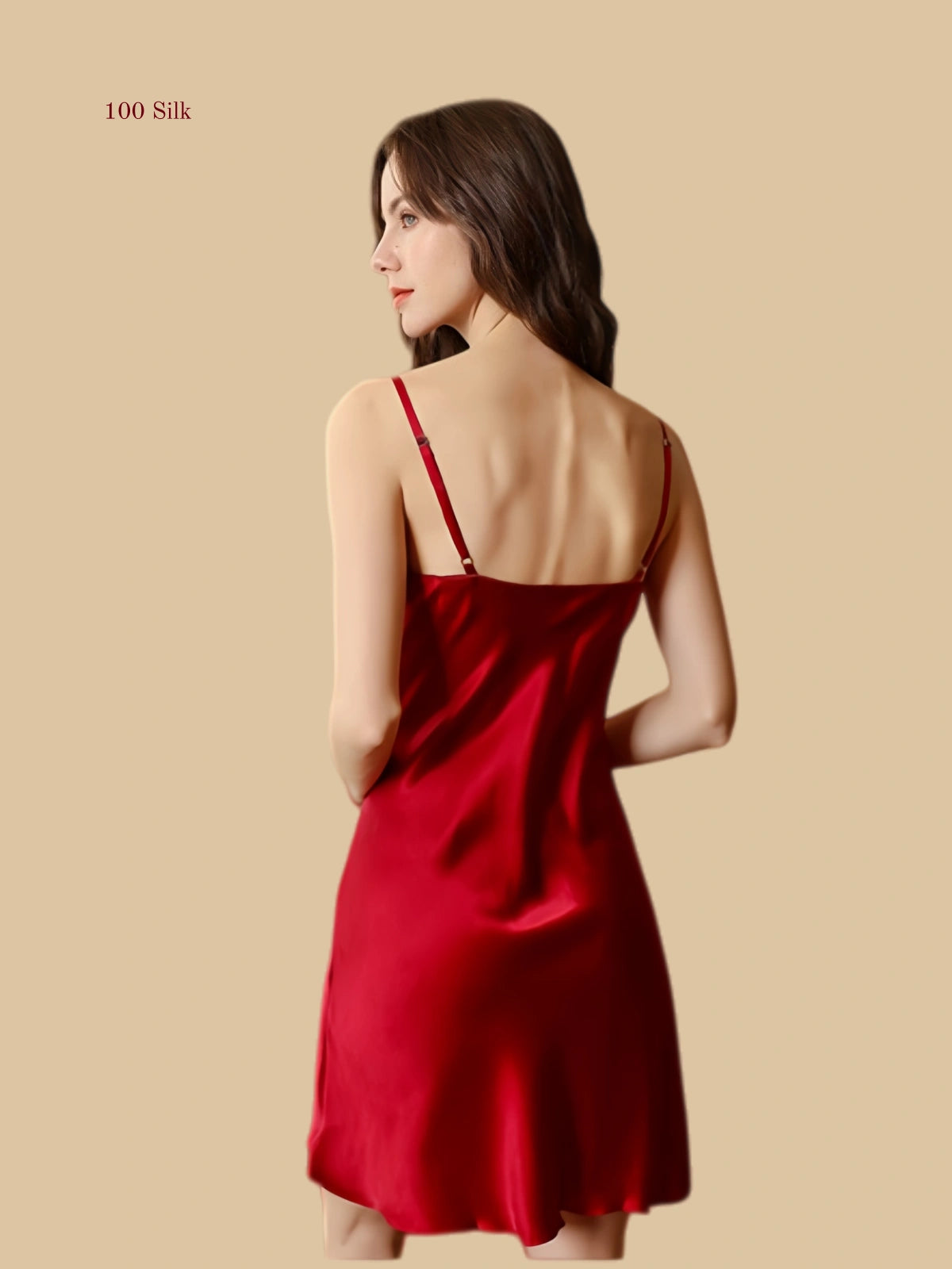 Simple Silk Plus Size Slip Dresses